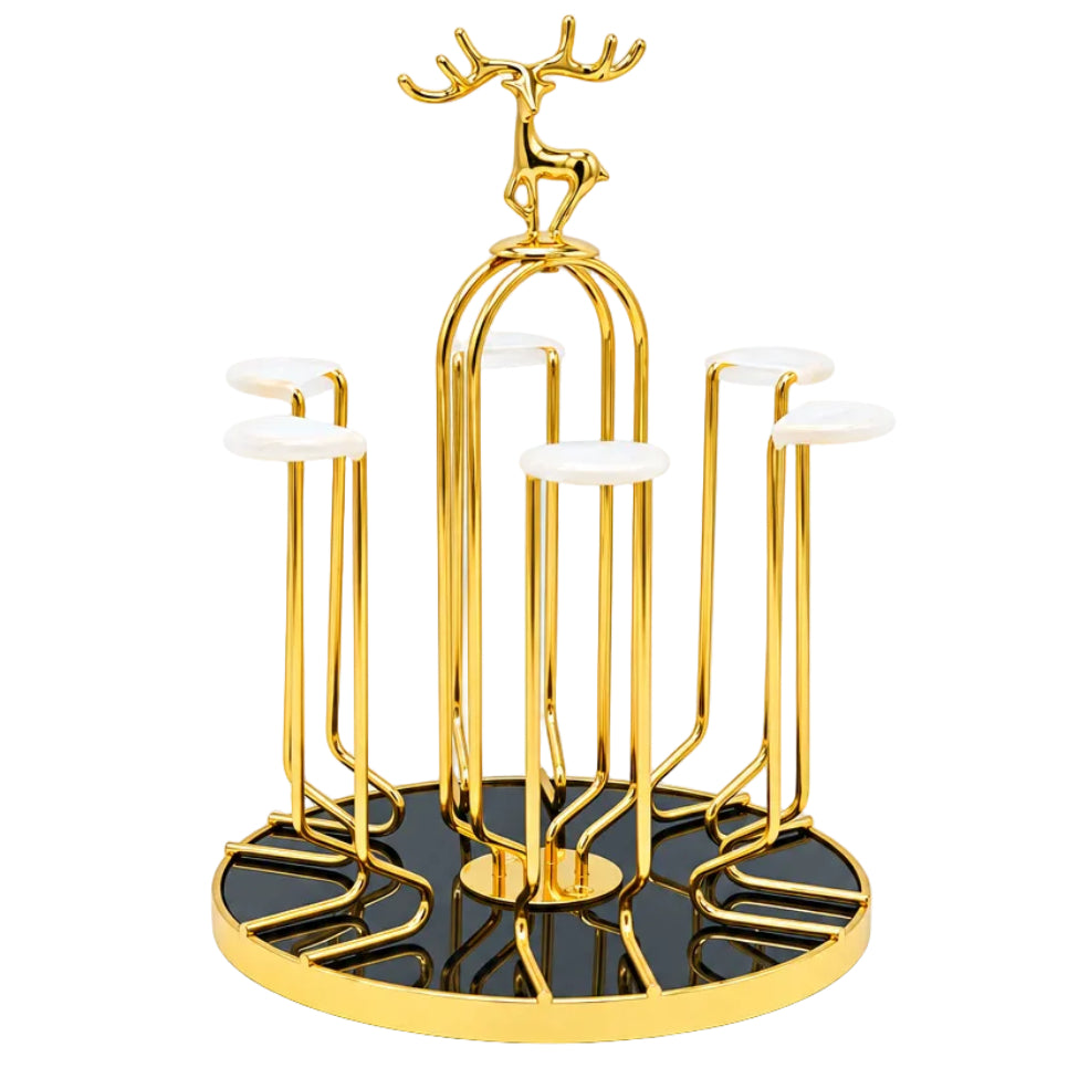 Luxury Reindeer Topper Mug Tree Holder Gold at Zubaidas Homestore Pakistan