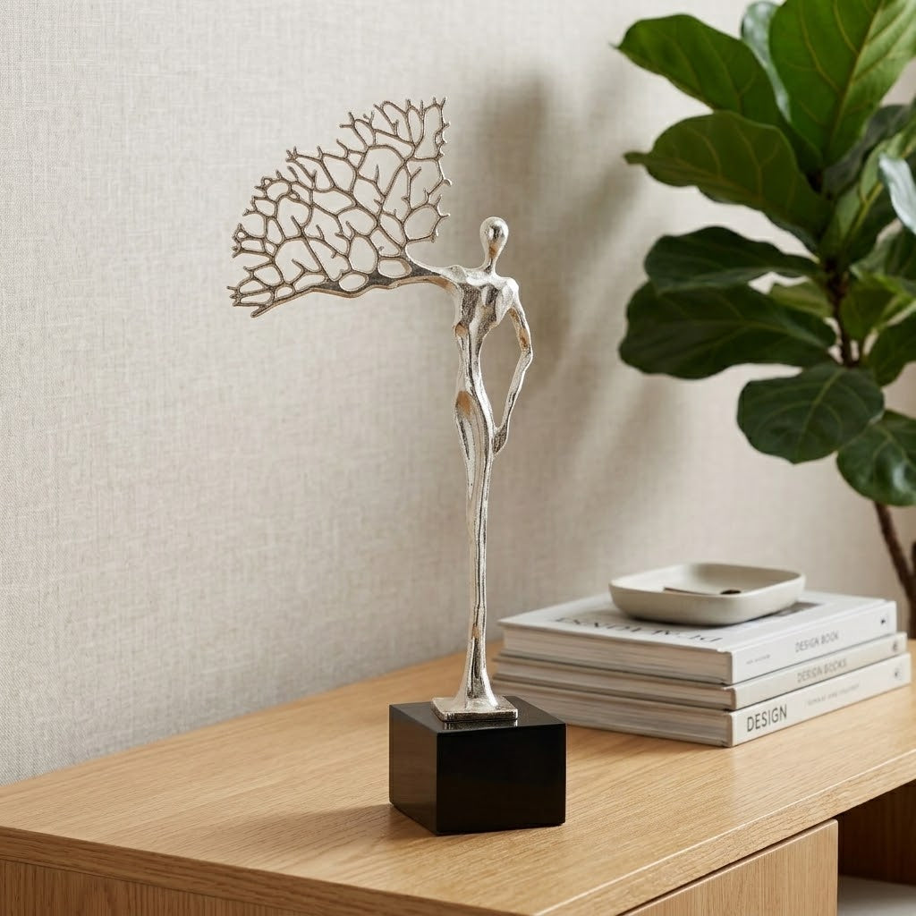 Metallic Tree Figure Statue at Zubaidas Homestore