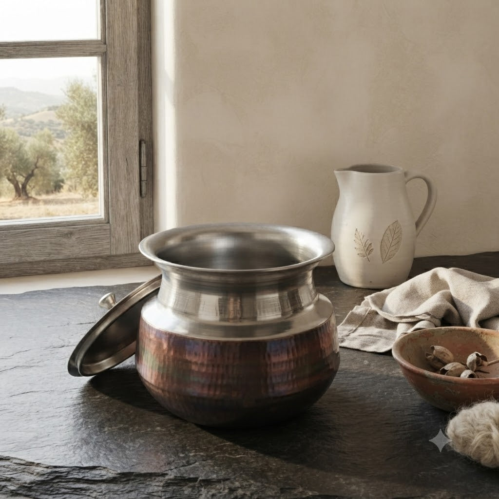 Mini Stainless Steel Daig with Copper Base at Zubaidas Homestore