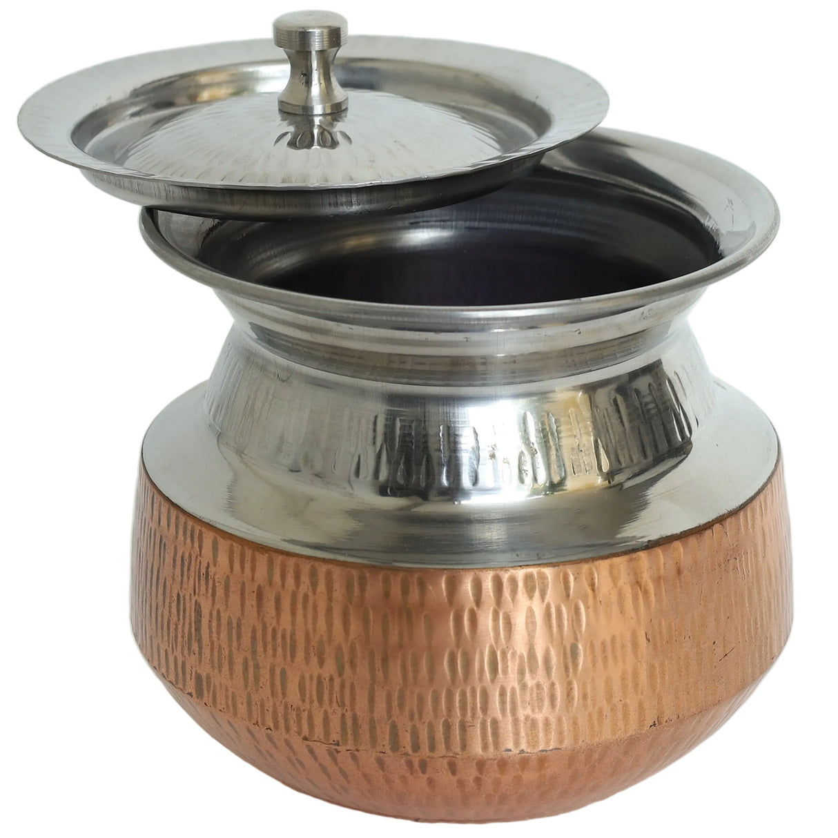 Mini Steel Degh with Copper Base at Zubaidas Homestore - House of the Largest Collection of Dinnerware and Serveware in Pakistan