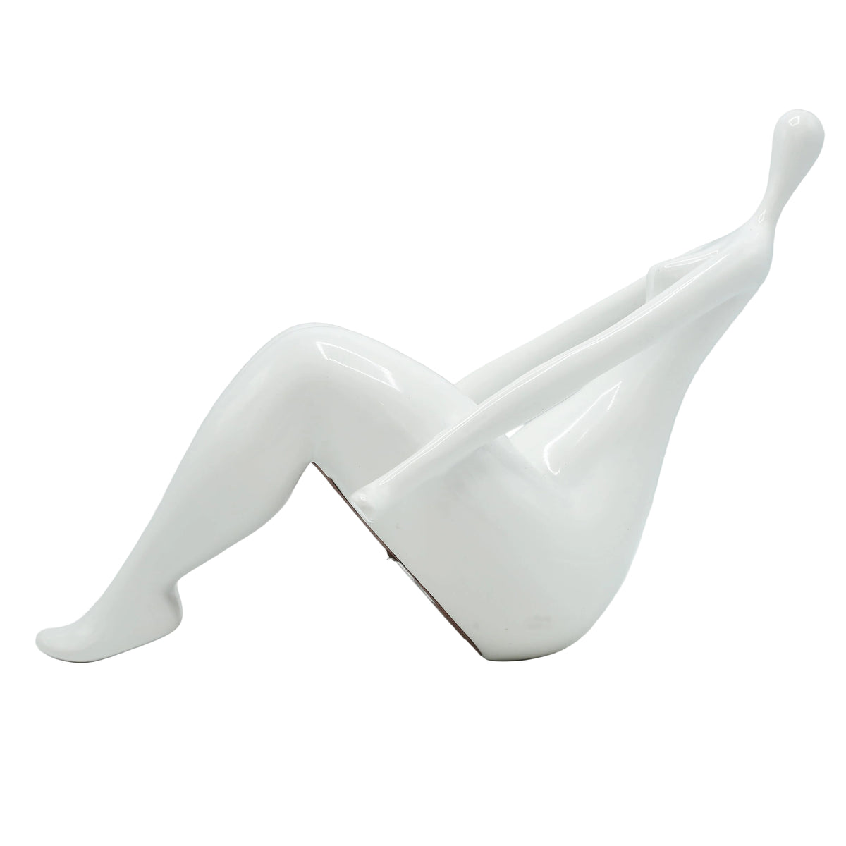Modern Abstract White Ceramic Female Figurine at Zubaidas Homestore Pakistan