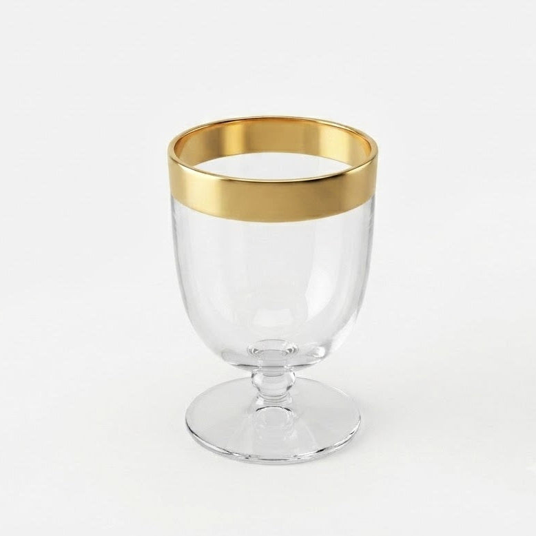 Modern Acrylic Footed Jar With Gold Rim Detail at Zubaidas Homestore Online Pakistan