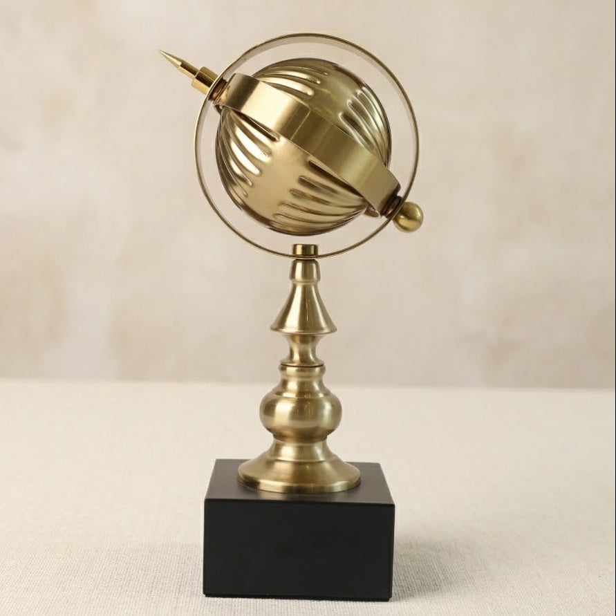 Modern Armillary Brass Globe Ornament at Zubaidas Homestore