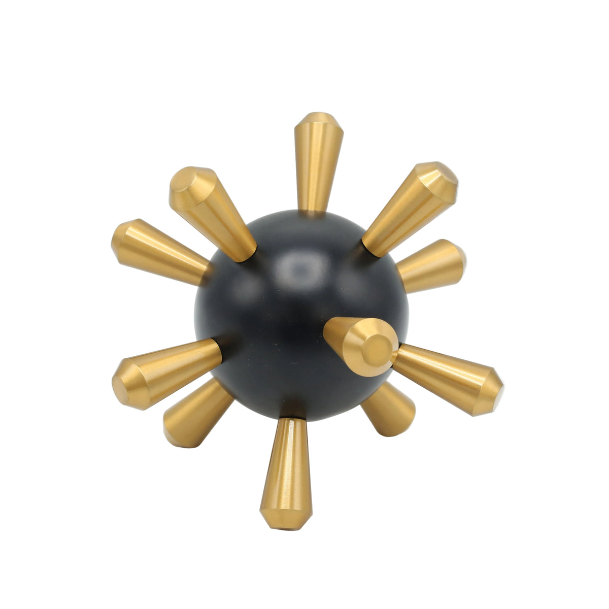 Modern Black and Gold Starburst Table Accent Sphere Decor at Zubaidas Homestore Pakistan