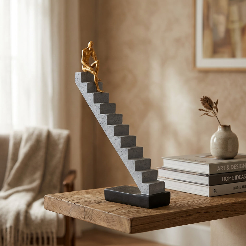 Modern Decorative Stairway Thinker Sculpture at Zubaidas Homestore