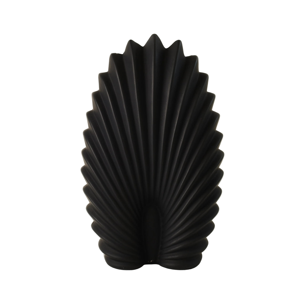 Modern Matte Black Seashell Decorative Vase at Zubaidas Homestore Pakistan
