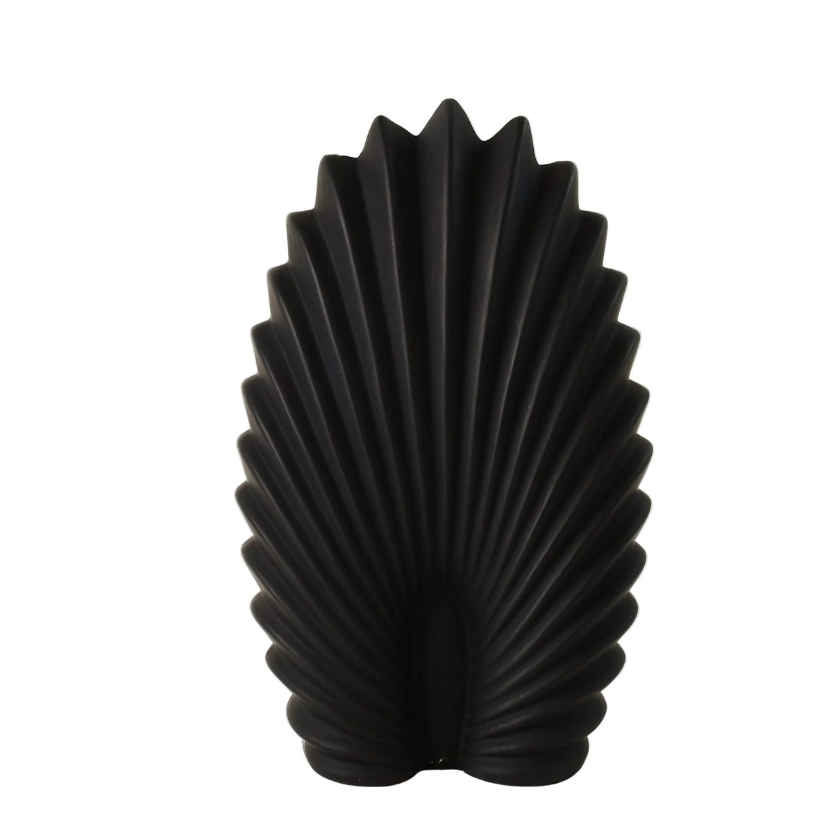 Modern Matte Black Seashell Decorative Vase at Zubaidas Homestore - House of Largest Collection Of Decor In Pakistan