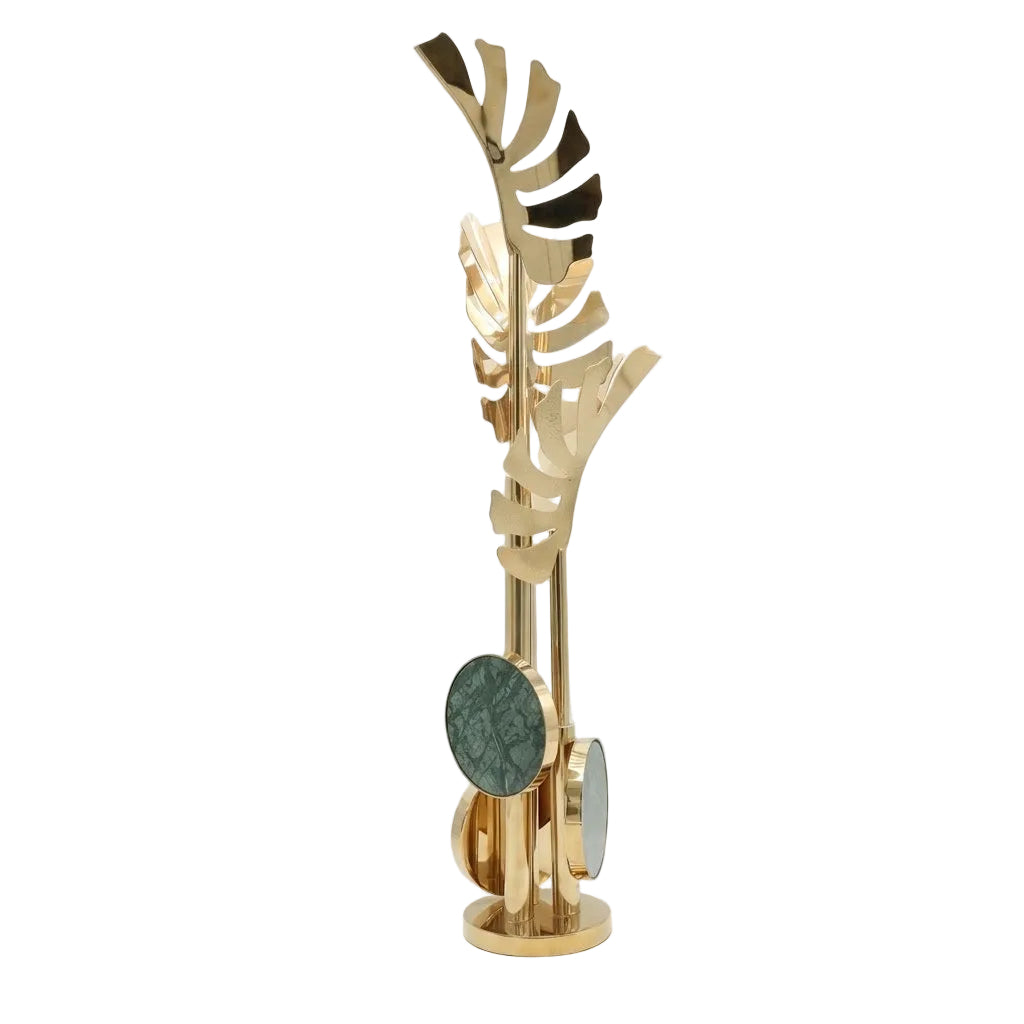 Monstera Leaf Stand Golden at Zubaidas Homestore - The Largest Collection of Decor In Pakistan