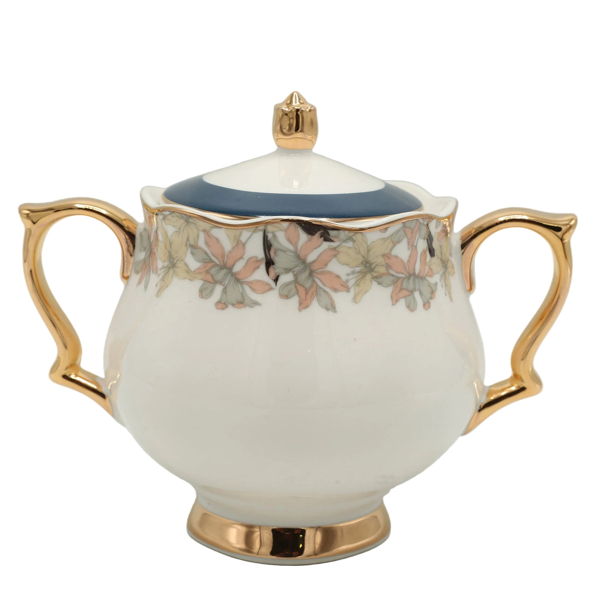 More & More Blue and Gold Floral Tea Set 24 Pieces at Zubaidas Homestore - The Most Trusted Homestore in Pakistan
