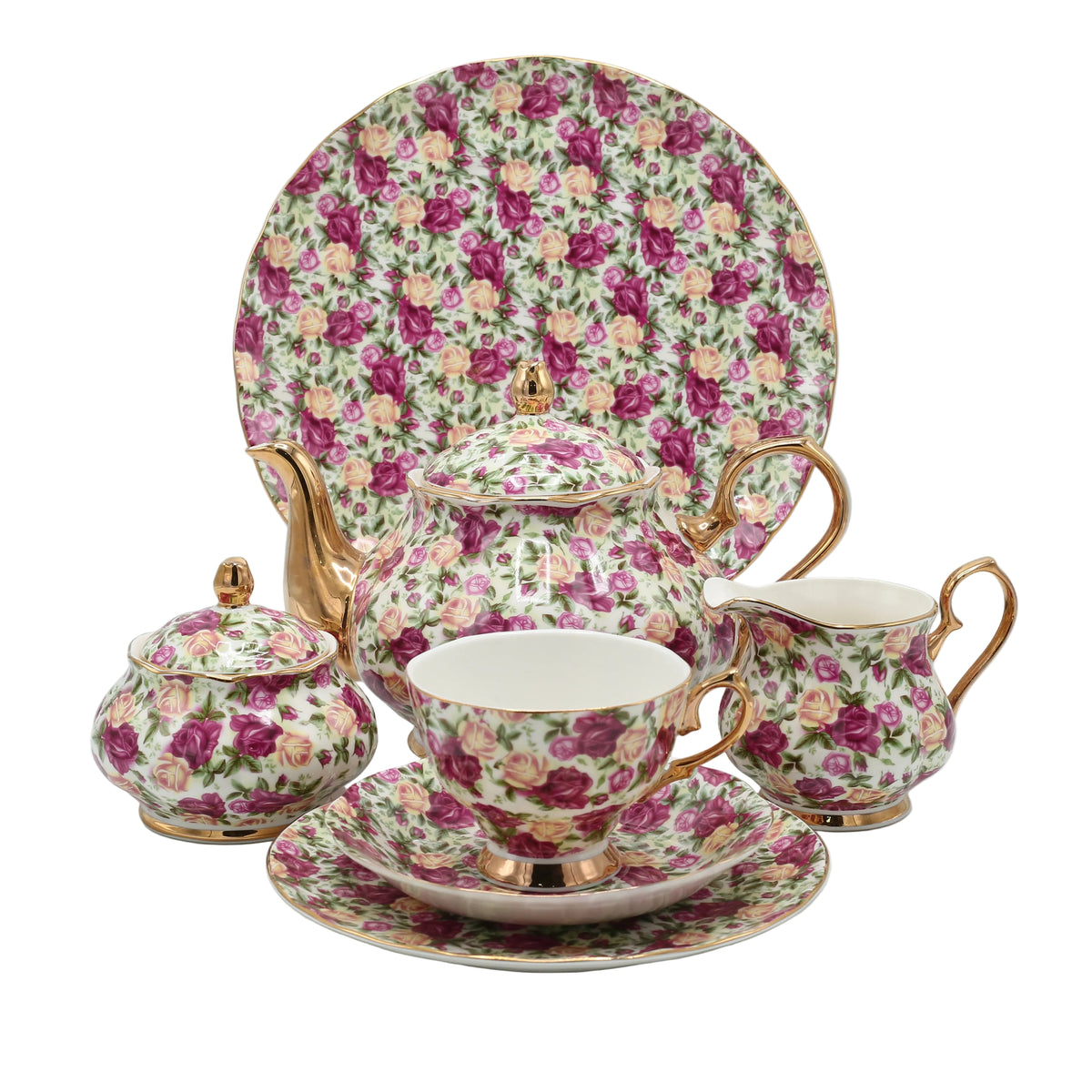 More & More Royal Albert Inspired Tea Set 24 Pieces at Zubaidas Homestore. No 1 Homestore in Pakistan