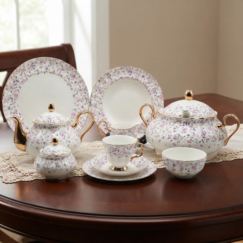 More & More Royal Albert Style Dinner Set 75 Pieces at Zubaidas Homestore
