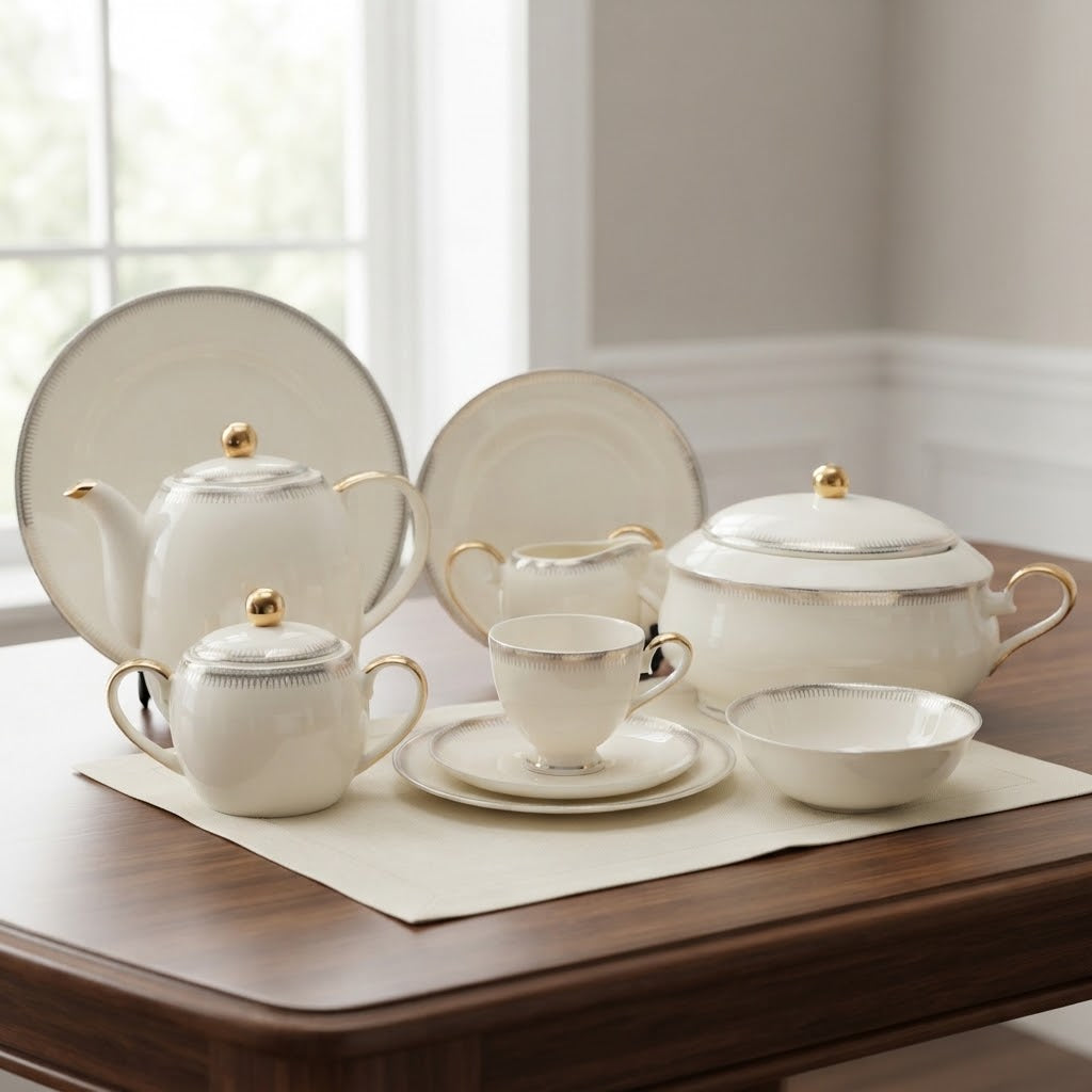 More & More Super Bone China Dinner Set 73 Pieces at Zubaidas Homestore