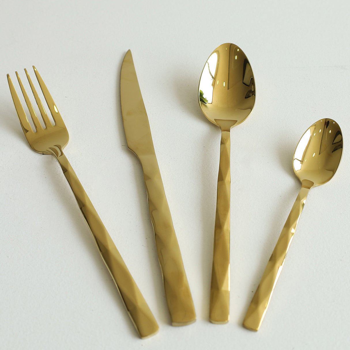 MYD Diamond Design Cutlery Set 24 Pieces Golden at Zubaidas Homestore Pakistan