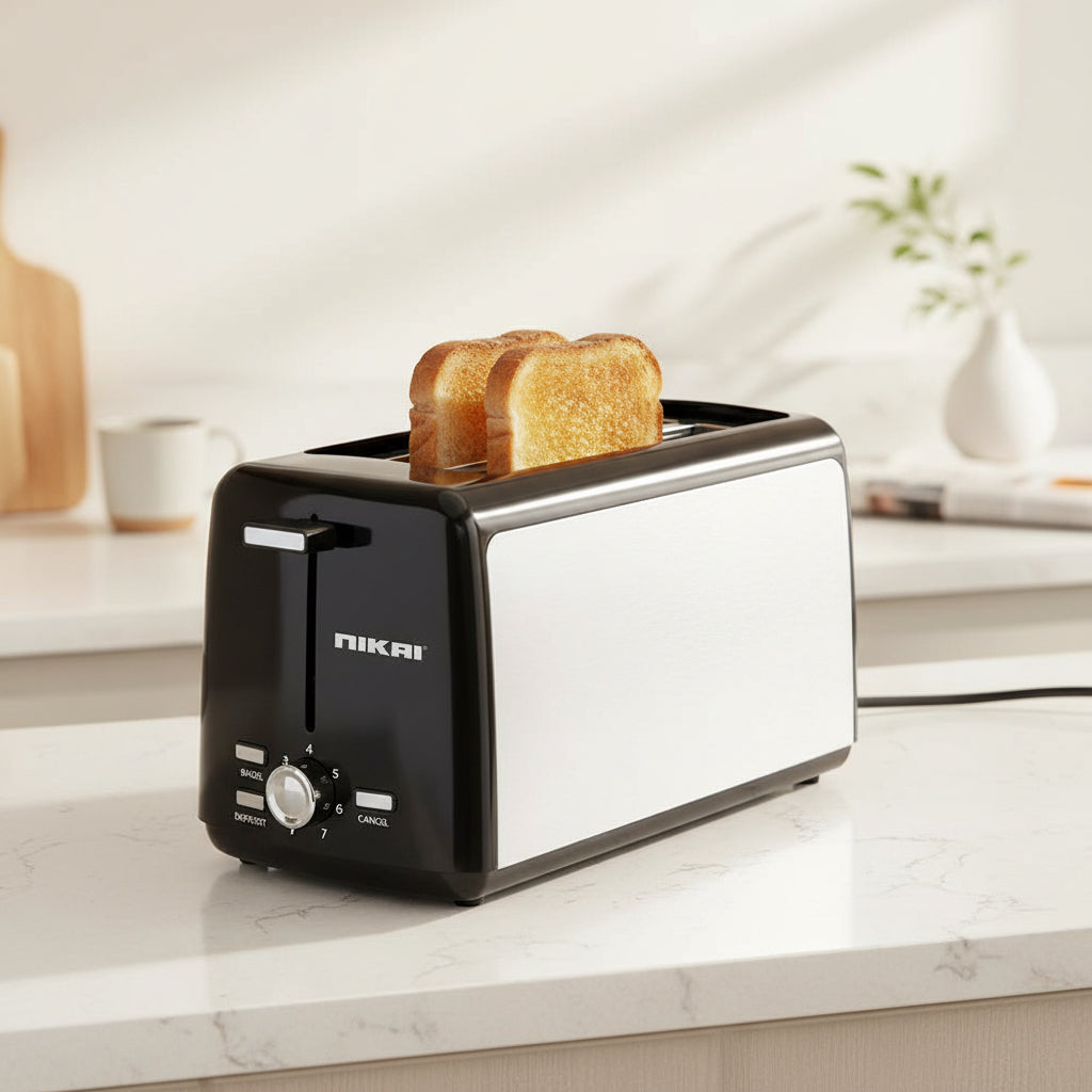 Nikai 4 Slice Bread Toaster 1400W NBT666S1 at Zubaidas Homestore Pakistan