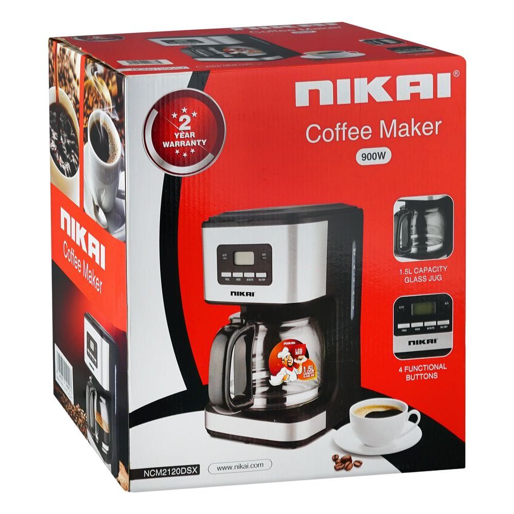 Nikai Coffee Maker 900W NCM2120DSX at Zubaidas Homestore