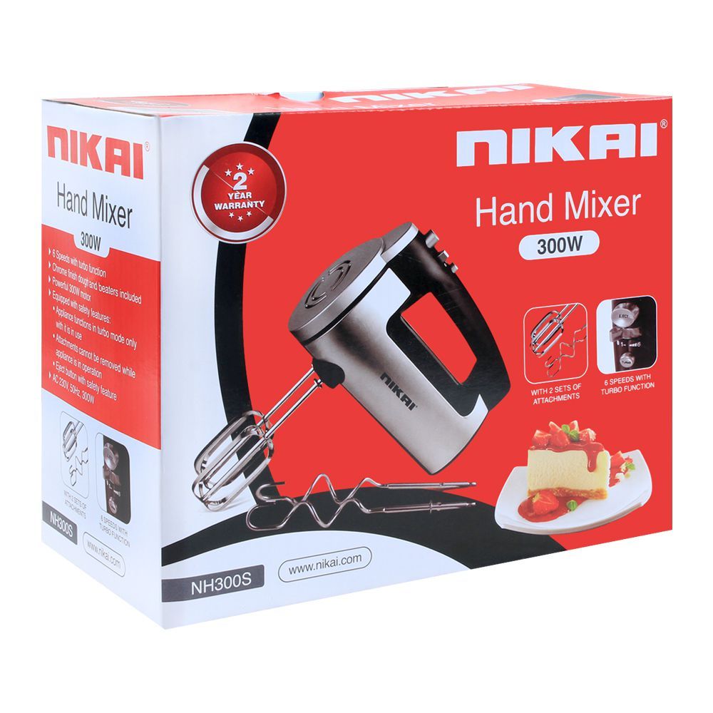Nikai Hand Mixer 300W NH300S at Zubaidas Homestore