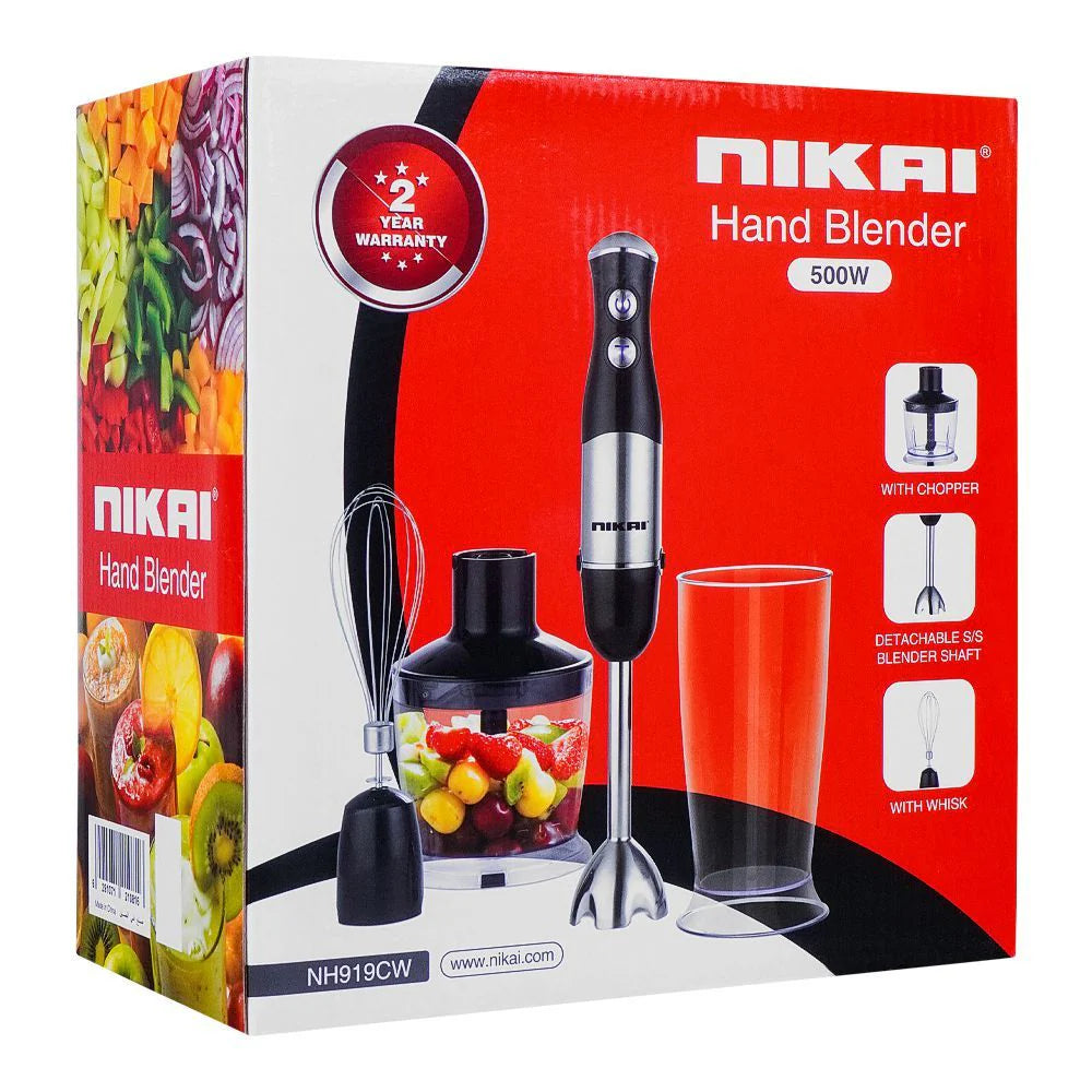 Nikai Stick Blender 4 in 1 HN919CW at Zubaidas Homestore