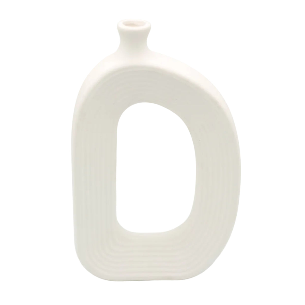 Nordic Ribbed Hollow Ceramic Decorative Vase at Zubaidas Homestore - The Largest Collection Of Decor In Pakistan