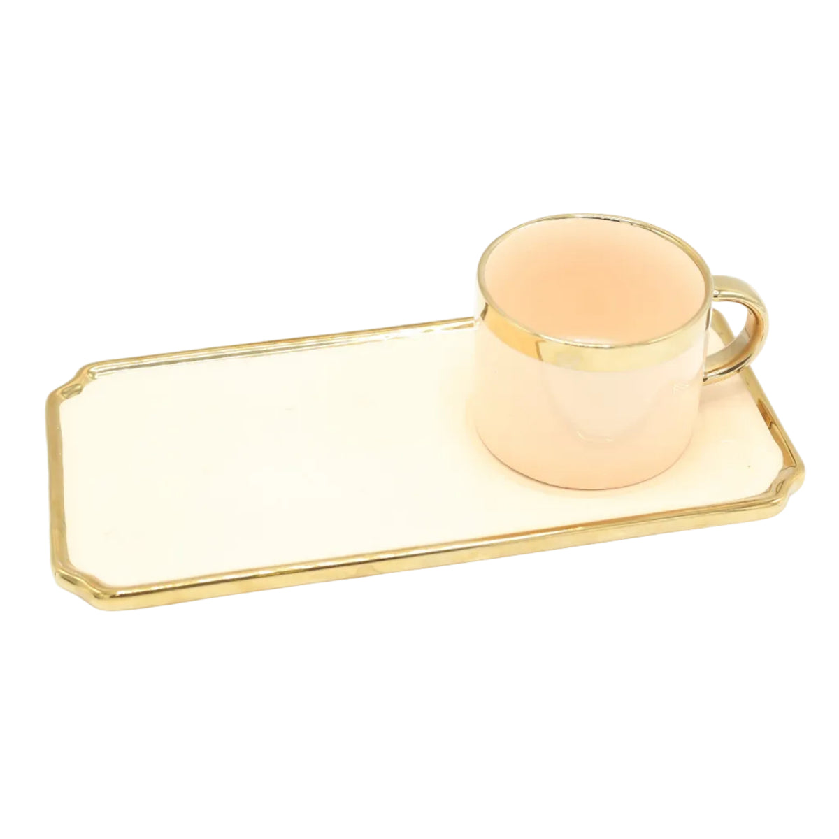 OneMore Fancy Design Tea Cup with Rectangle Shaped Saucer at Zubaidas Homestore Pakistan