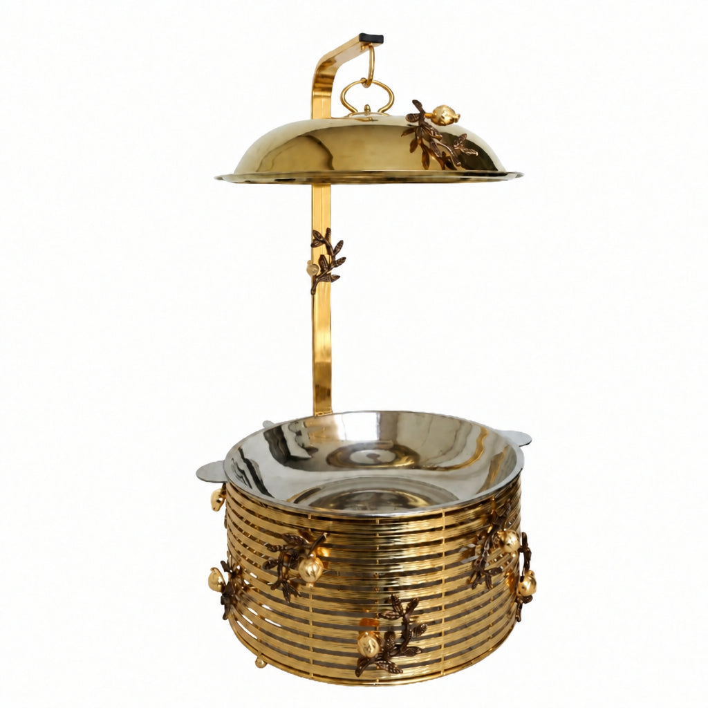 Orchid Buffet Serving Dish 6ltr With Stand Gold at Zubaidas No#01 Homestore in Pakistan