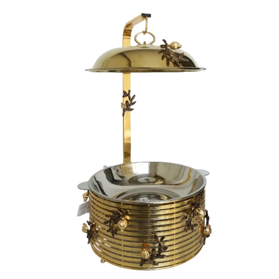 Orchid Buffet Serving Dish 6ltr With Stand Gold at Zubaidas No#01 Homestore in Pakistan