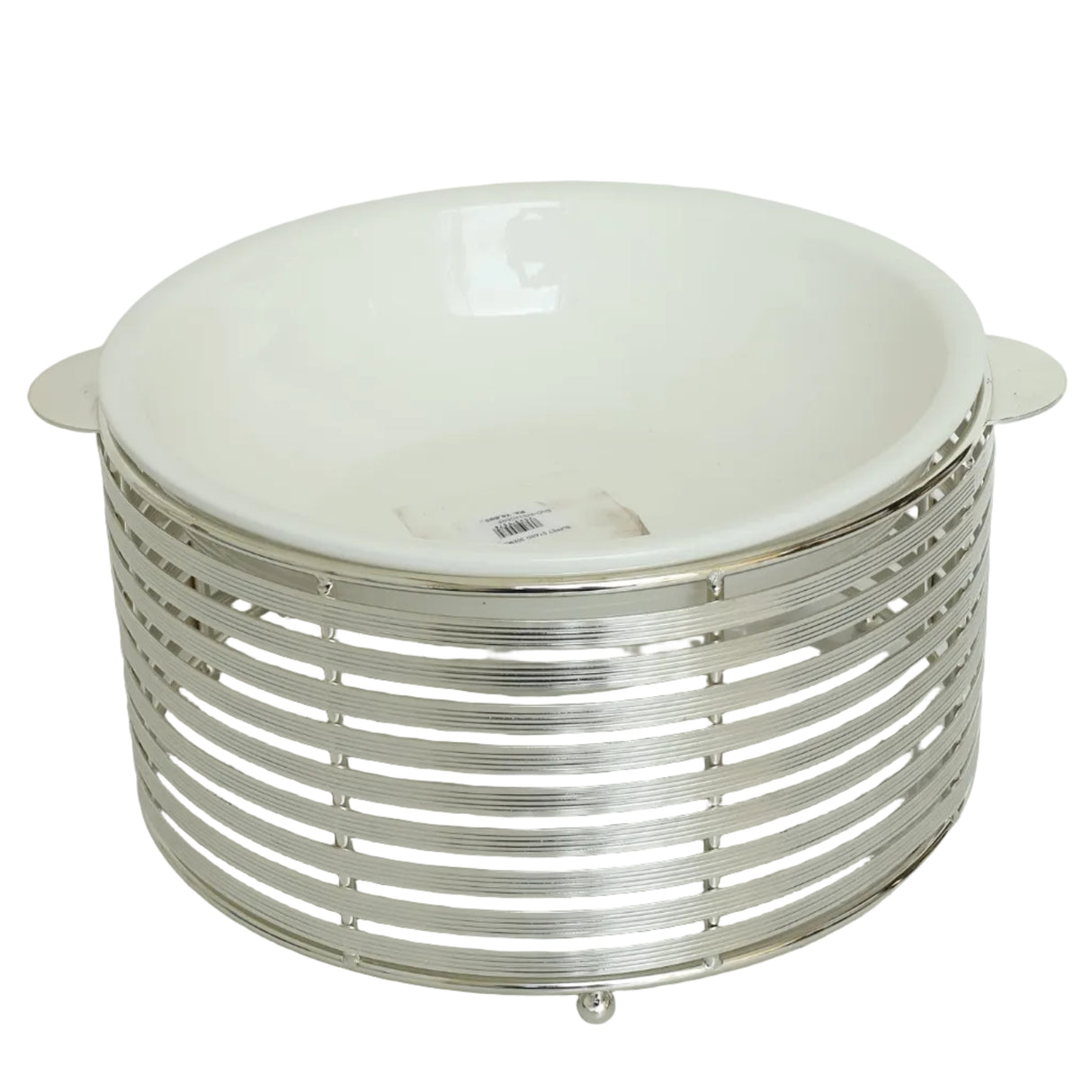 Orchid Round Buffet Serving Bowl Stand Silver at Zubaidas Homestore Best for home Shopping