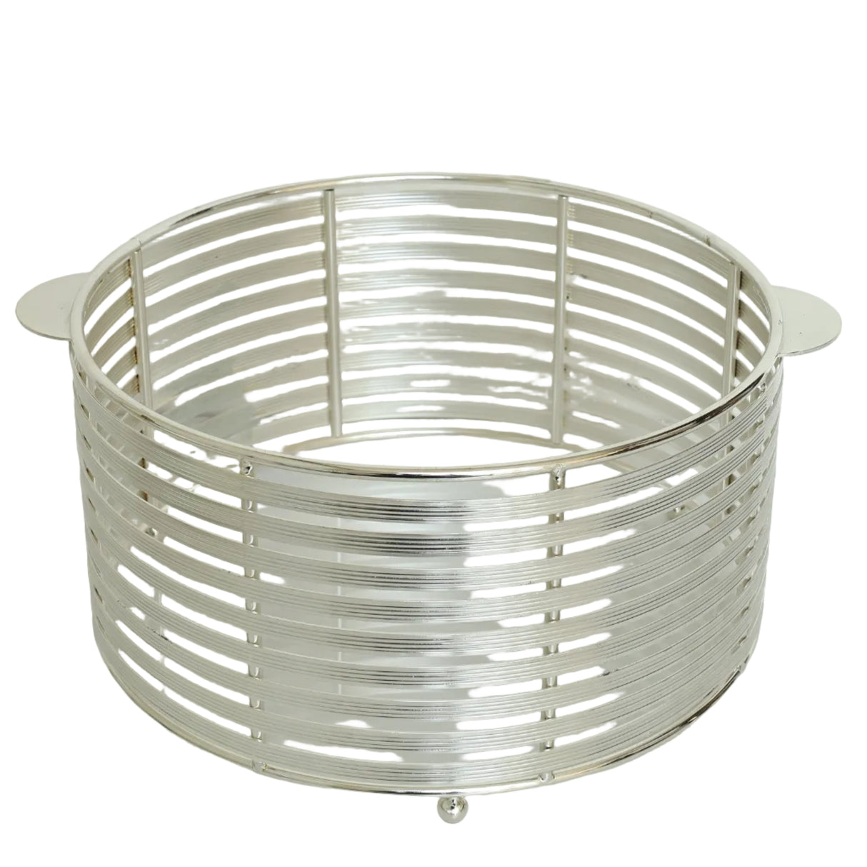 Orchid Round Buffet Serving Bowl Stand Silver at Zubaidas Homestore Online Pakistan