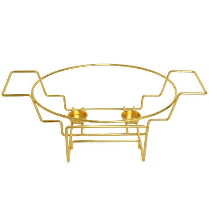 Oval Ceramic Casserole With Gold Warmer Stand 37cm at Zubaidas Homestore Online Pakistan