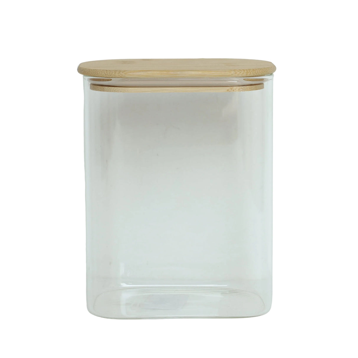 Oval Glass Storage Jar with Bamboo-lid at Zubaidas Homestore best for home shopping
