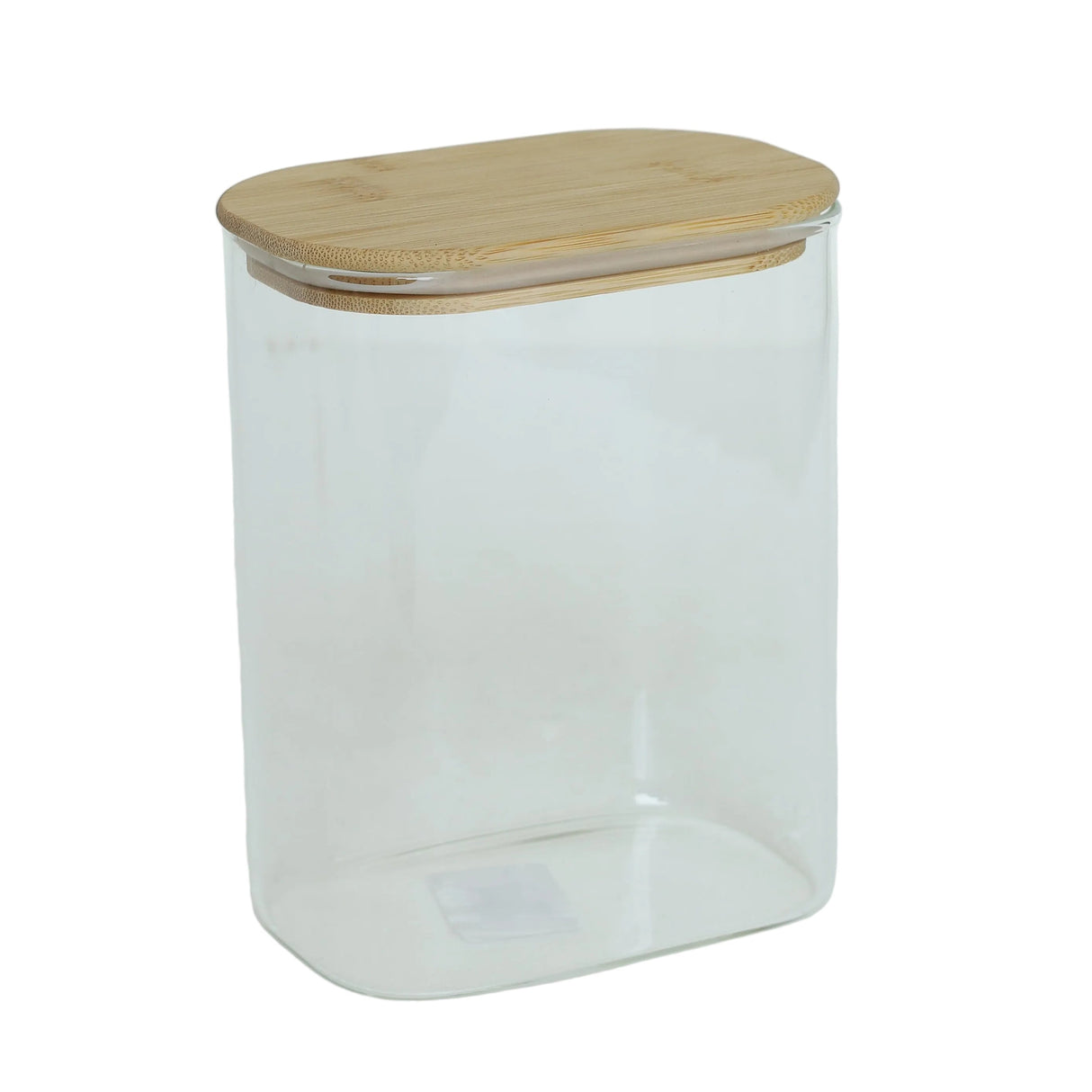 Oval Glass Storage Jar with Bamboo-lid at Zubaidas Homestore online pakistan