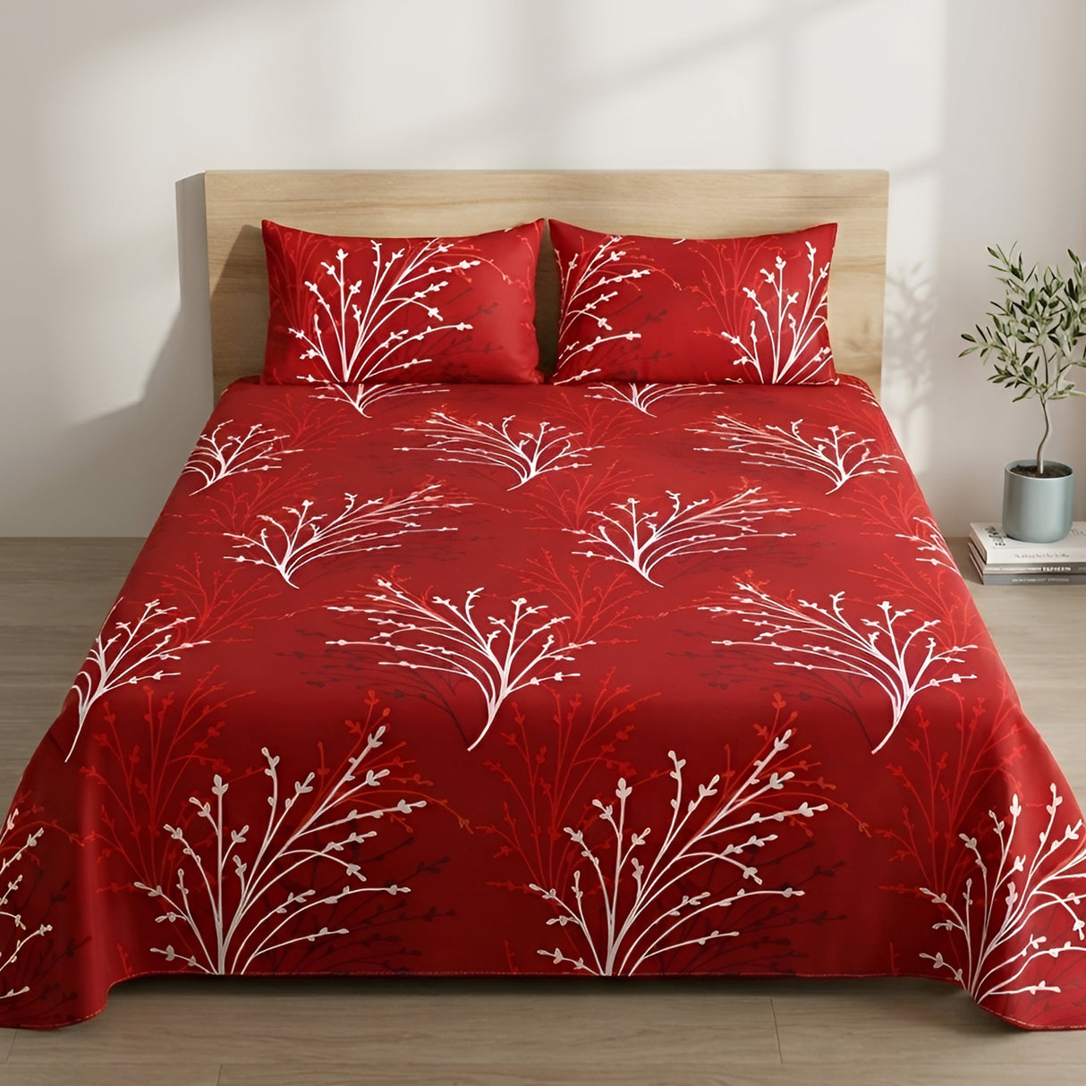 Plushmink Bed Sheet Fantasy King Bed- Redfrost at Zubaidas Homestore Pakistan