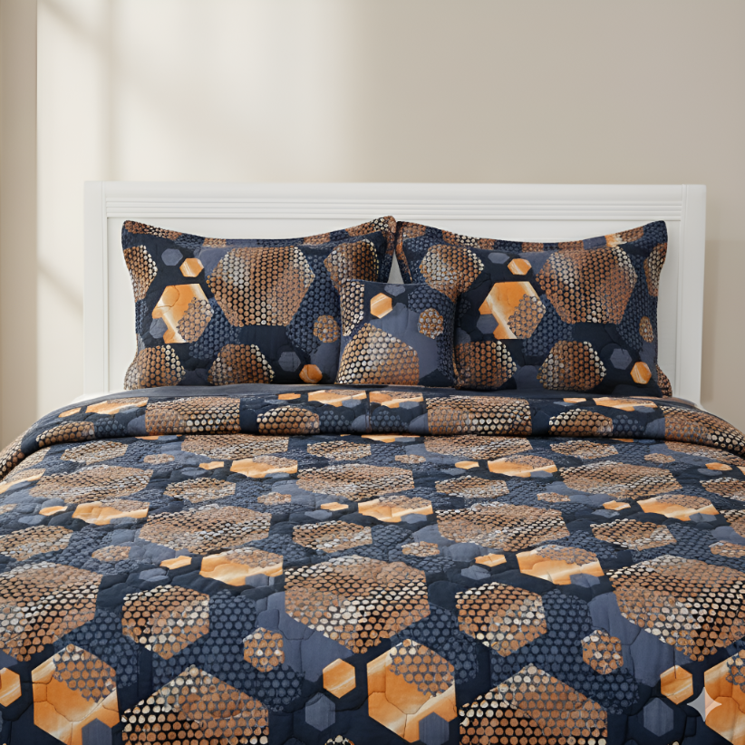 Plushmink Comfora 5 Pcs Bed in a Bag-Carbon at Zubaidas Homestore. Number01 Homestore In Pakistan