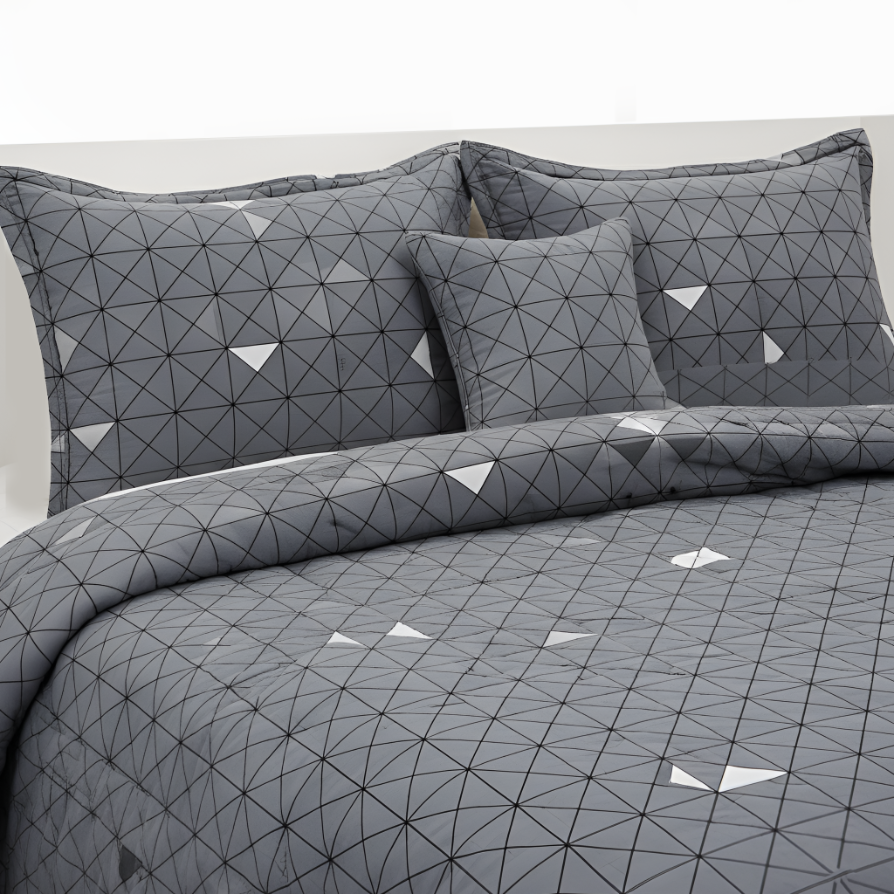 Plushmink Comfora 5Pcs Bed in a Bag-Linear Luxe at Zubaidas Homestore. No1 Place for Home Shopping