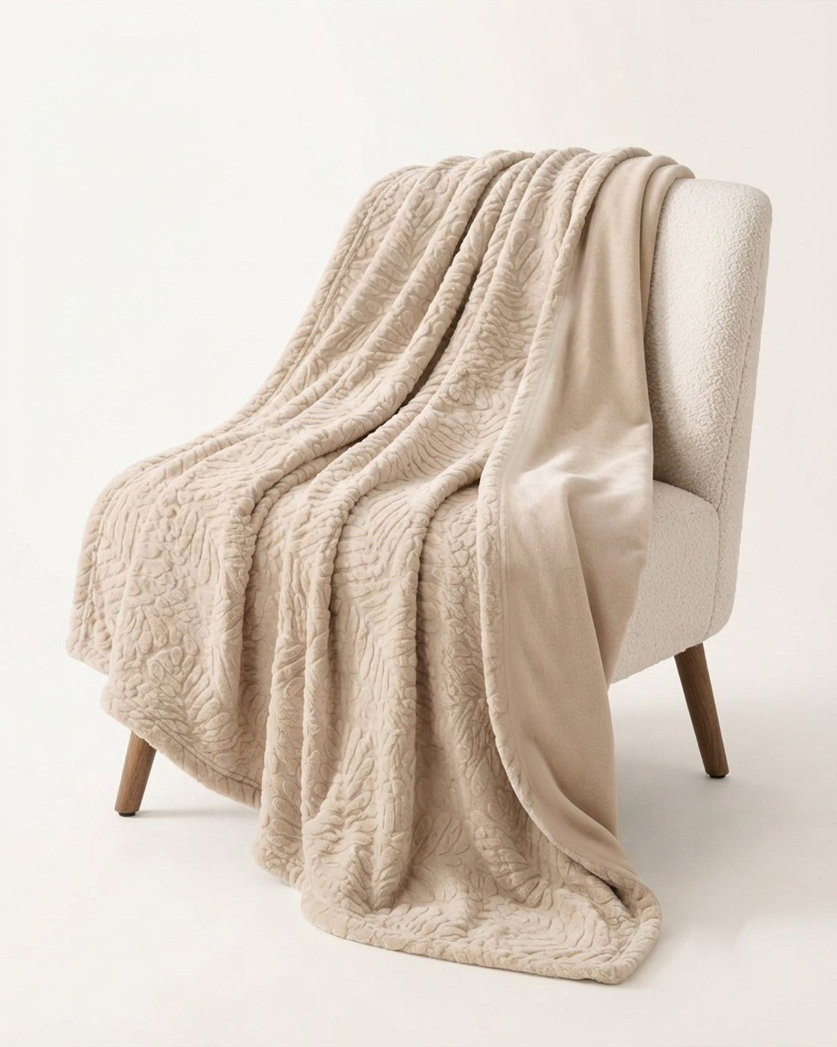 Plushmink Rabbit Fur Throw Blanket Cloud Dancer at Zubaidas Homestore - House of the Biggest Collection of Blankets in Pakistan