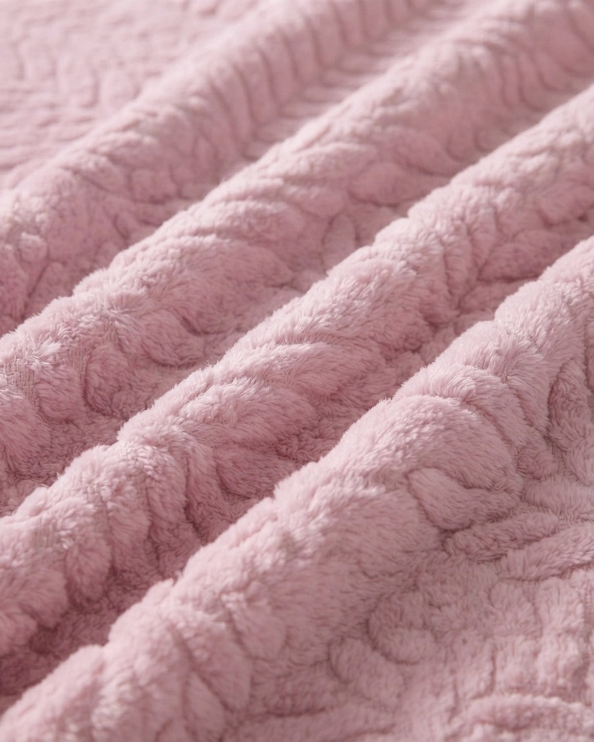 Plushmink Rabbit Fur Throw Blanket Pink at Zubaidas Homestore Pakistan