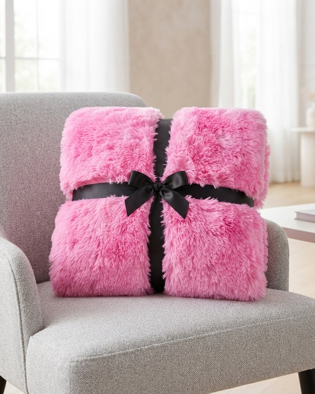 Plushmink Shaggy Throw Blanket Pink at Zubaidas Homestore - House of the Best Collection of Blankets in Pakistan