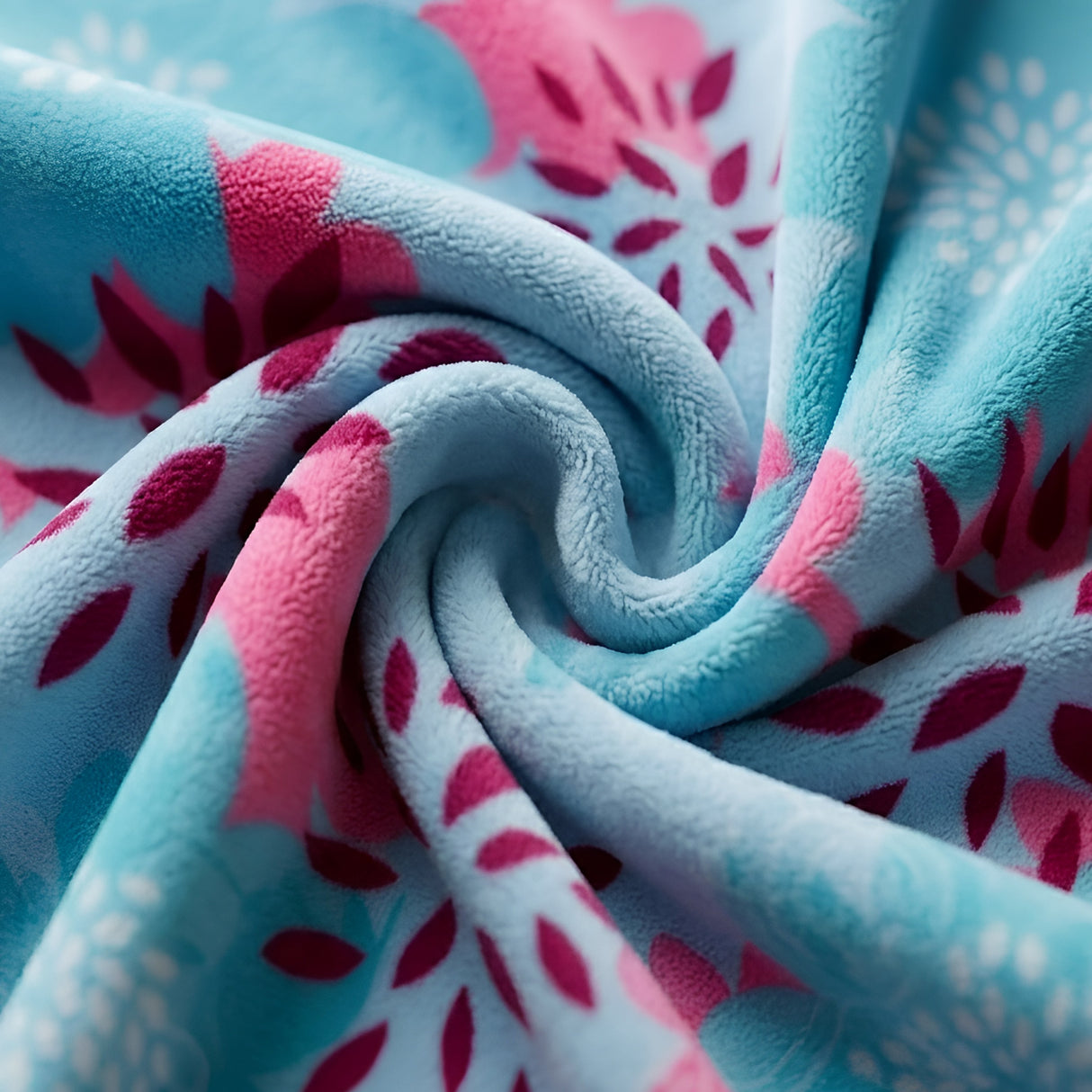 Plushmink Supremo Flannel AC Blanket Aqua Double with Border at Zubaidas Homestore Best for Home Shopping