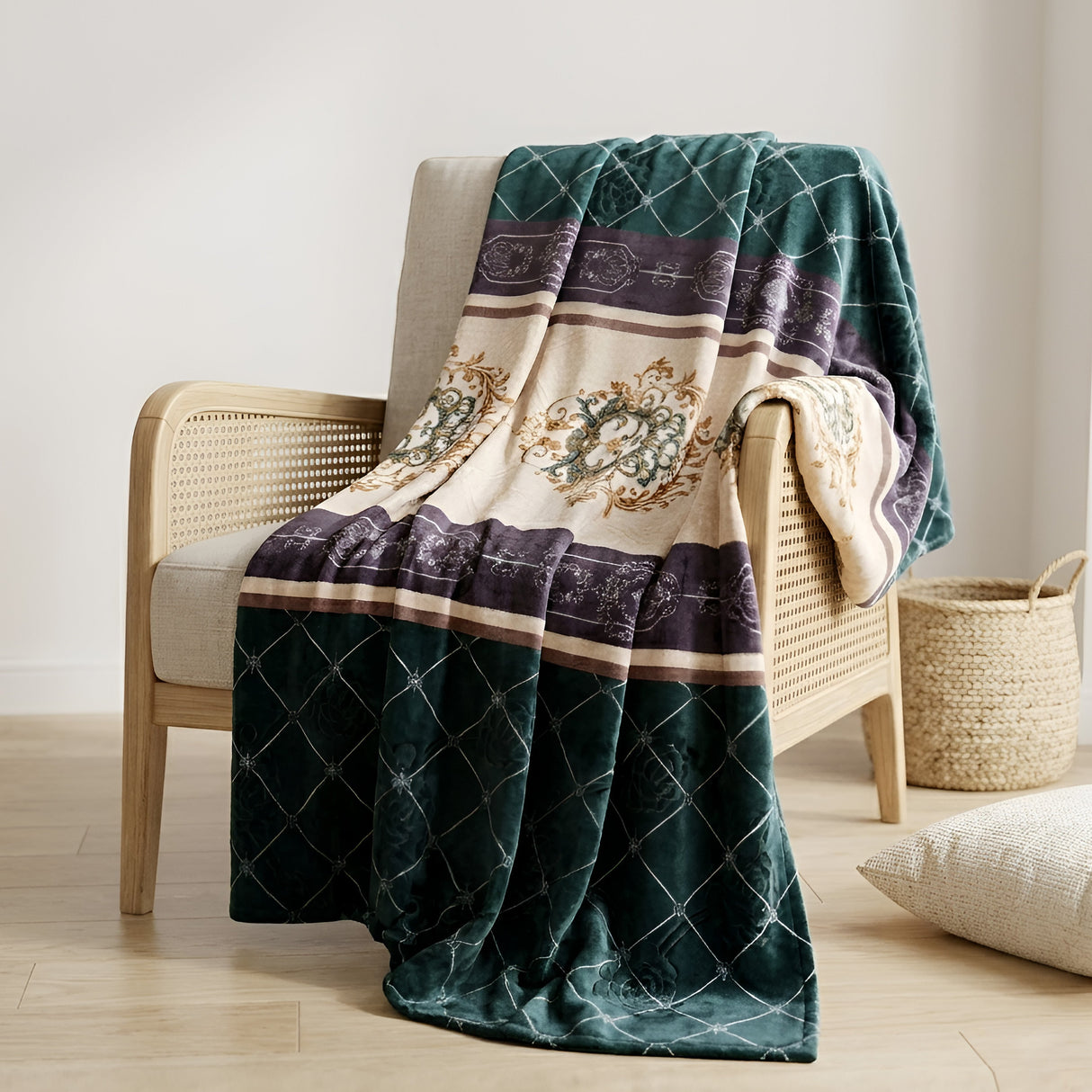 Plushmink Supremo Flannel AC Blanket - Pine Double at Zubaidas No#1 Homestore in Pakistan