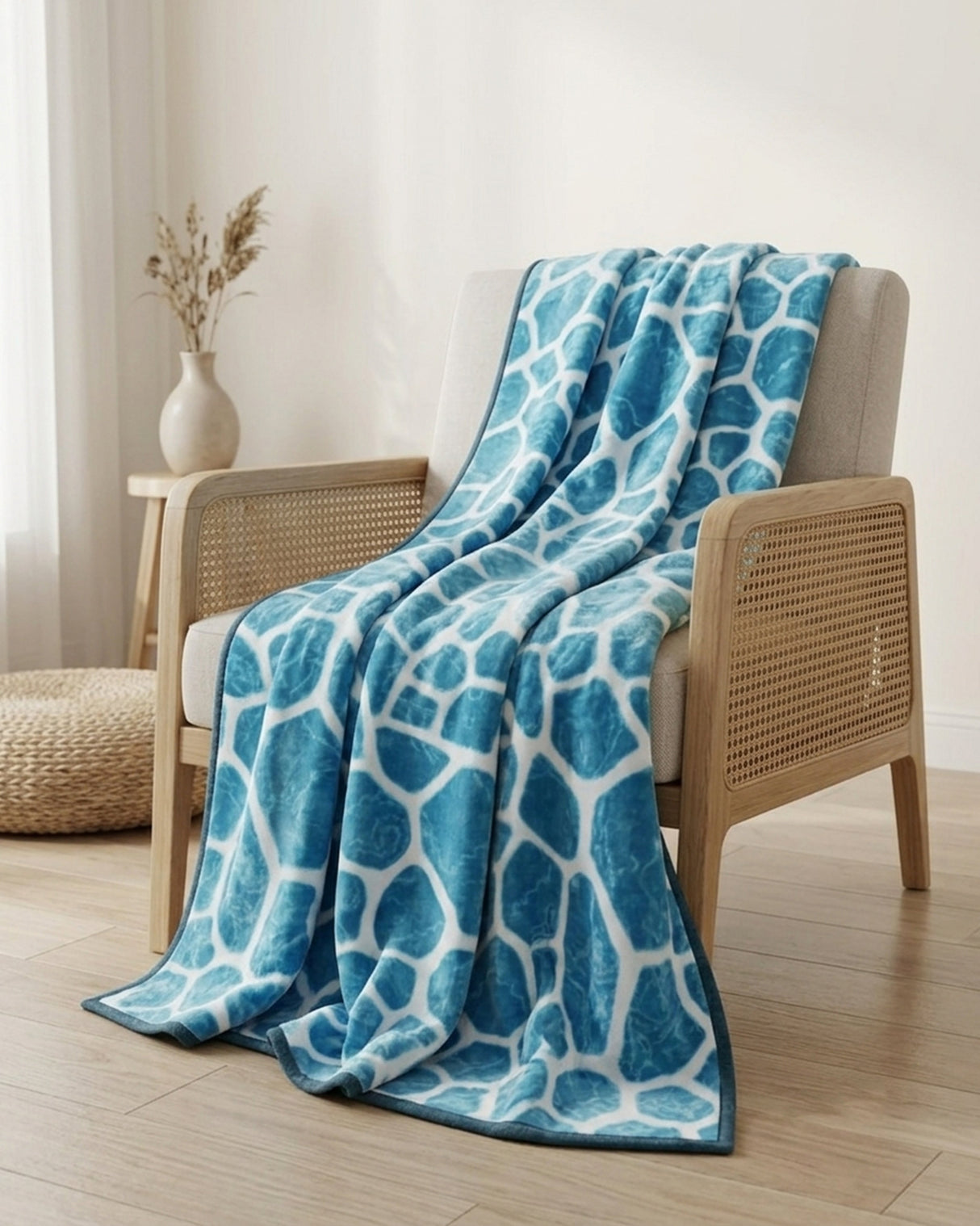 Plushmink Rabbit Fur Throw Blanket Cloud Dancer at Zubaidas Homestore - The Largest Collection Of Blankets in Pakistan