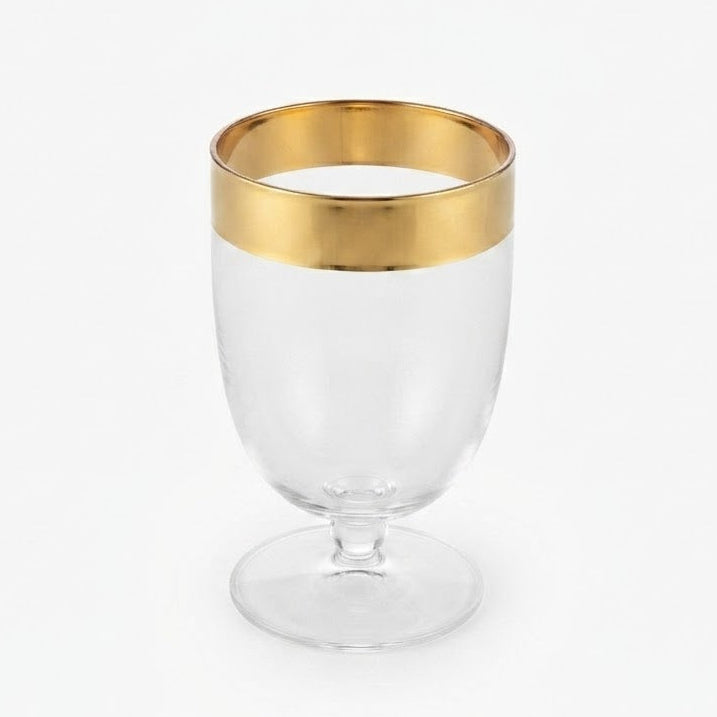 Premium Acrylic Footed Jar With Gold Rim Detail at Zubaidas Homestore Online Pakistan