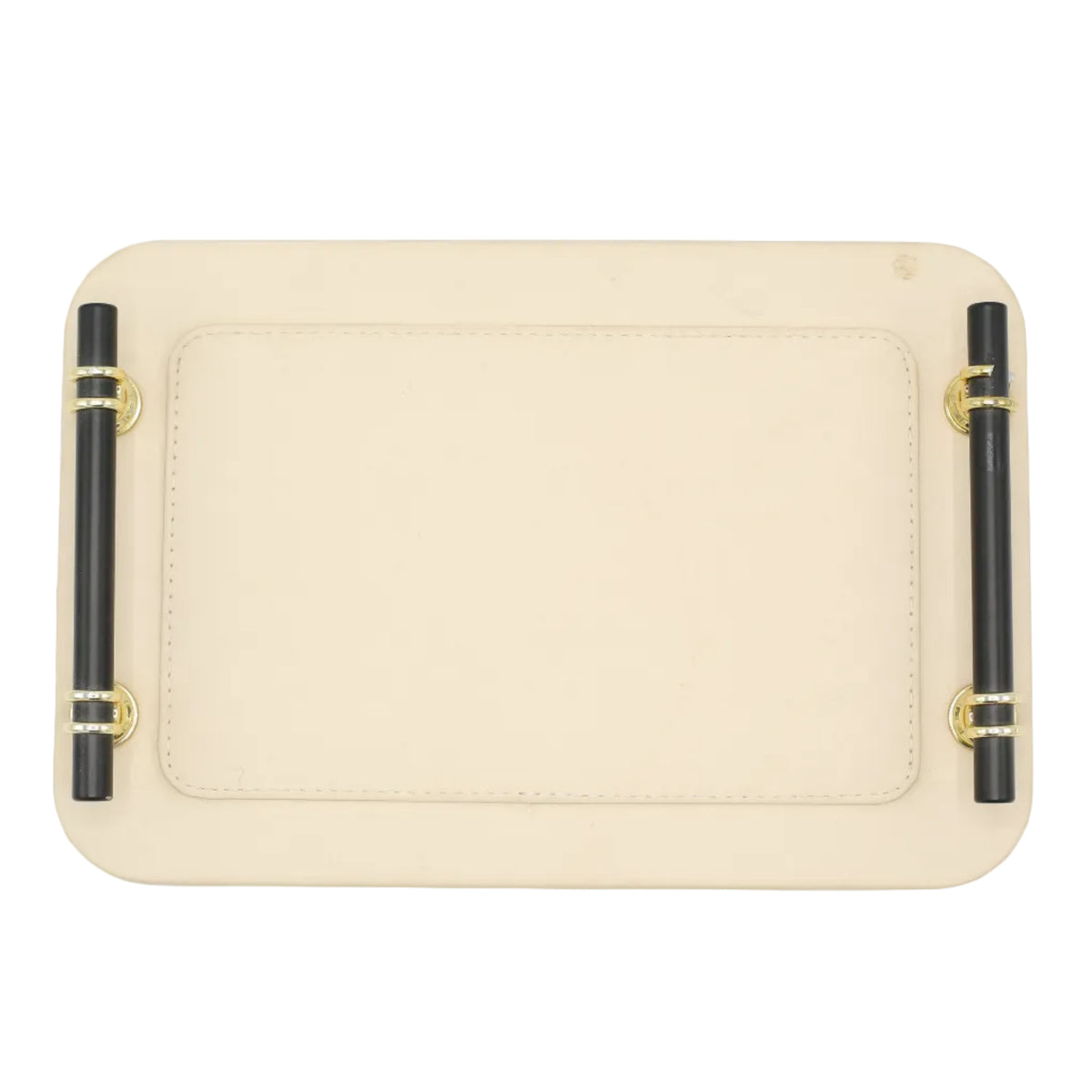 Premium Leather Tray with Golden Handle 2 Pieces Set at Zubaidas Homestore. Best Online Homestore in Pakistan