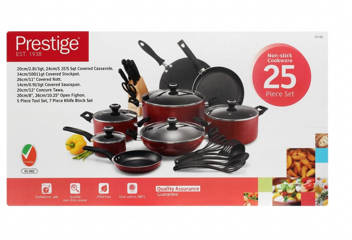 Prestige Cookware 25 Piece Set BHO-20499 at Zubaidas Homestore