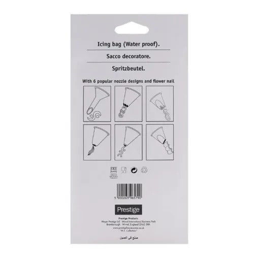 Prestige Icing Bag with 6 Plastic Nozzles at Zubaidas Homestore - Pakistan's Favorite Destination for Home Shopping
