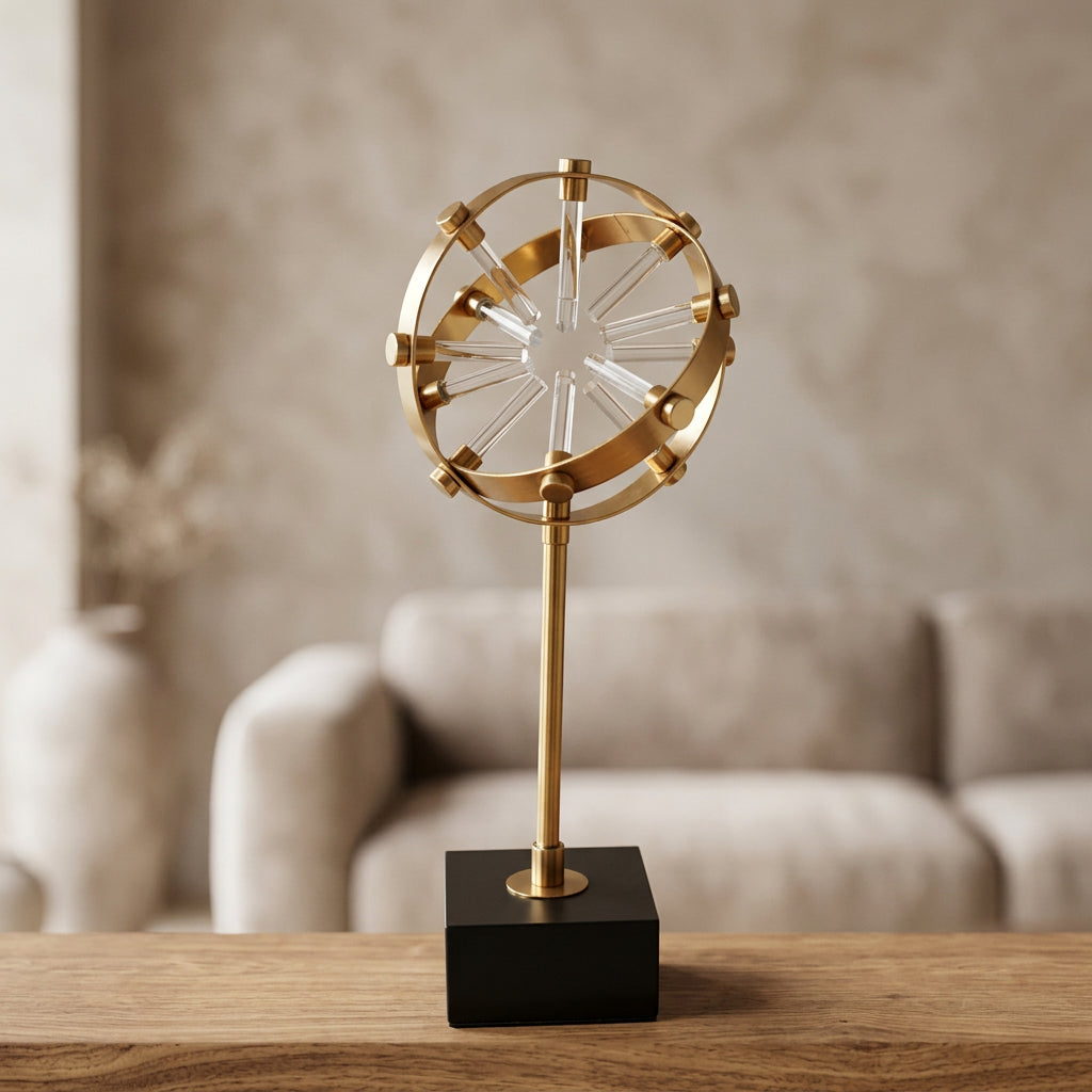Realm Spherical Brass Sculpture at Zubaidas Homestore