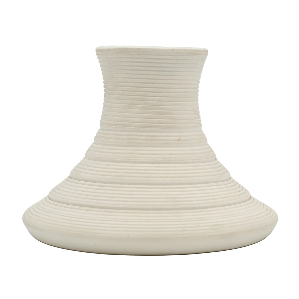 Ribbed Porcelain Vase White at Zubaidas Homestore Pakistan