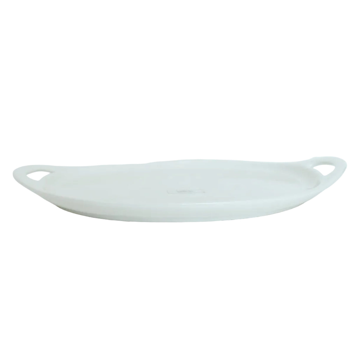 Round Serving Tray with Handles 35cm White Ceramic at Zubaidas Homestore Best for Home Shopping
