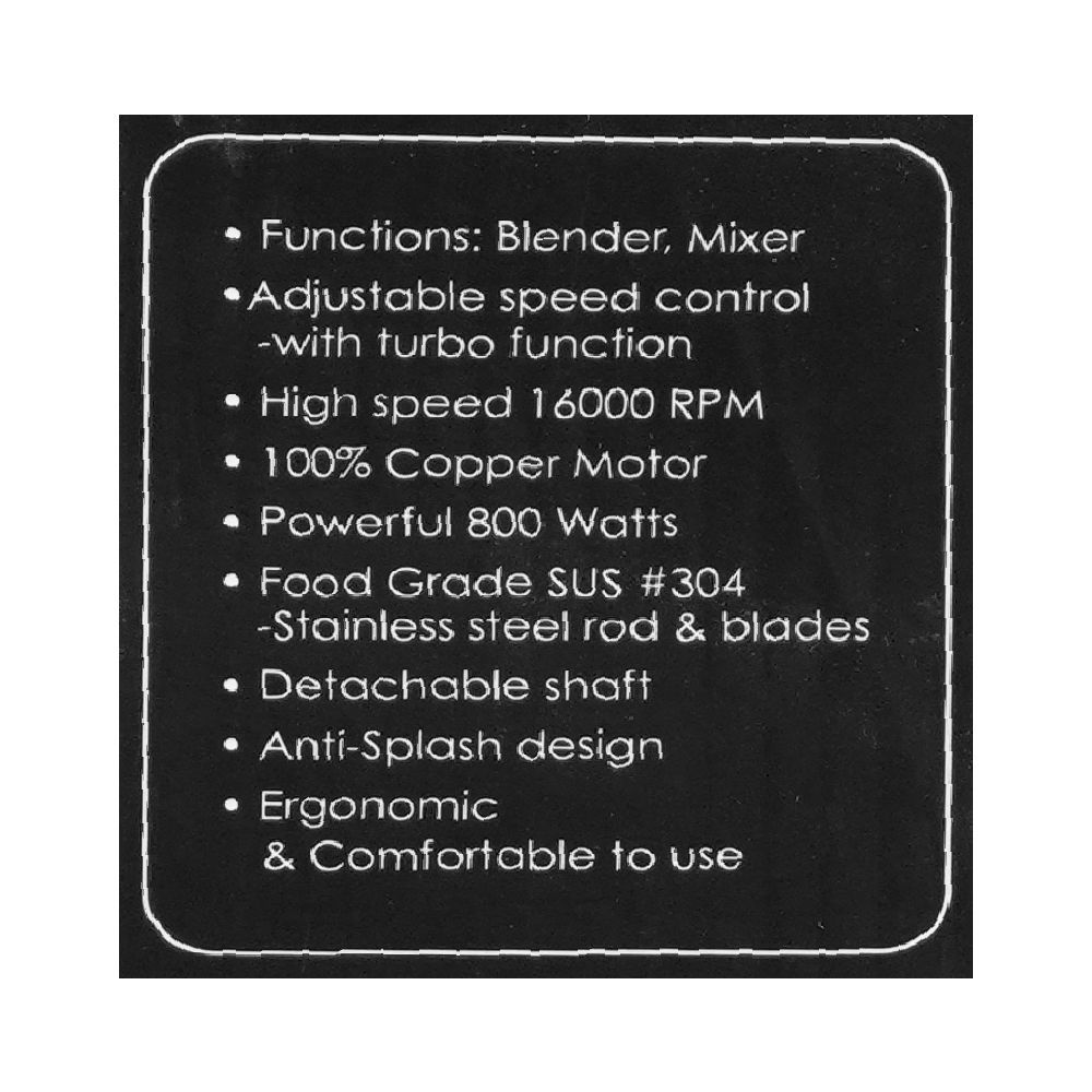 Sanford Hand Blender 800W SF-5510BR at Zubaidas The Largest Homestore in Pakistan