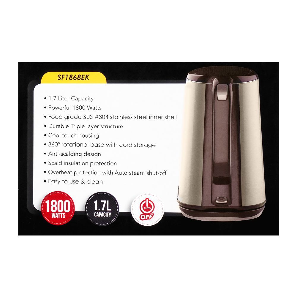 Sanford Travel Kettle SF-1868EK at Zubaidas Most Reliable Homestore in Pakistan