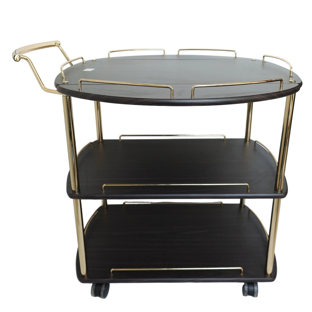 Serving Trolley Dark Wood and Gold at Zubaidas Homestore Online Pakistan
