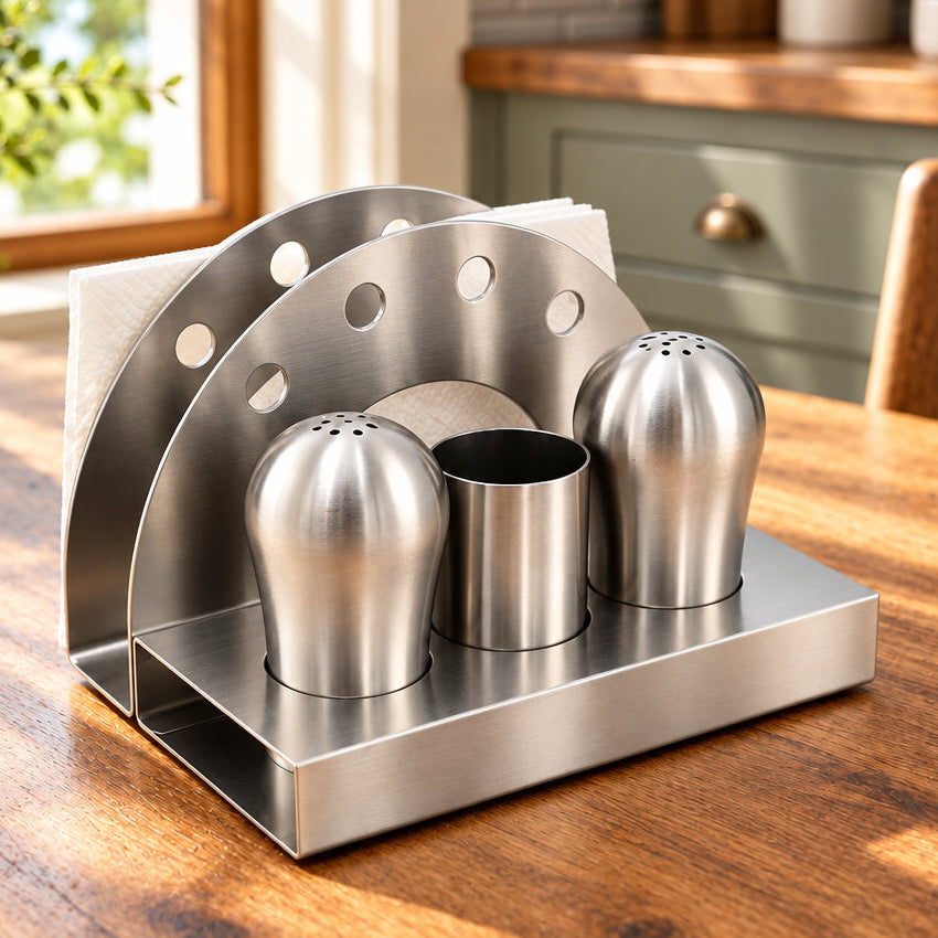 Shengya Stainless Steel Salt and Pepper Shaker 4 Pieces Set at Zubaidas Homestore